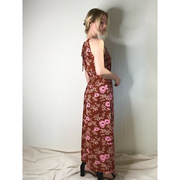 MADEWELL Hillside Halter Floral Midi Dress in Hillside Daisies US SMALL - Picture 6 of 13